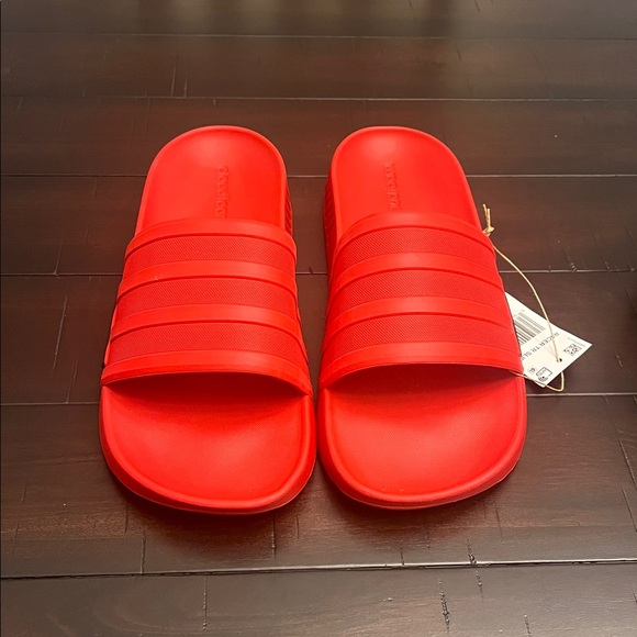 Adidas Racer TR Slides Sandals Shoes new red Mens Size 10 - Picture 6 of 14